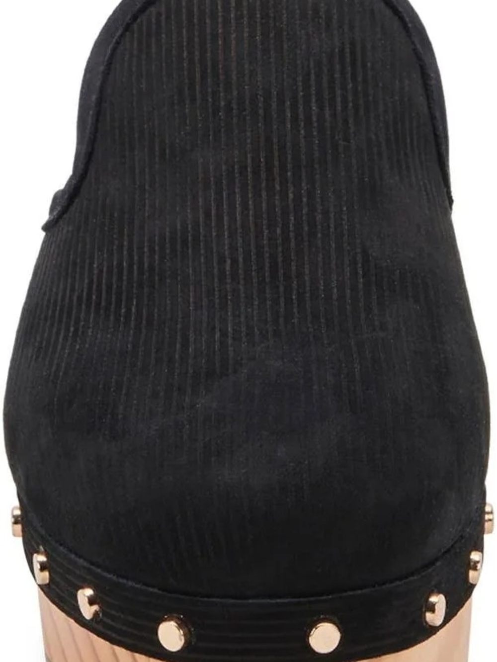 Dolce Vita Black Suede Wooden Platform Clogs - Picture 3 of 3